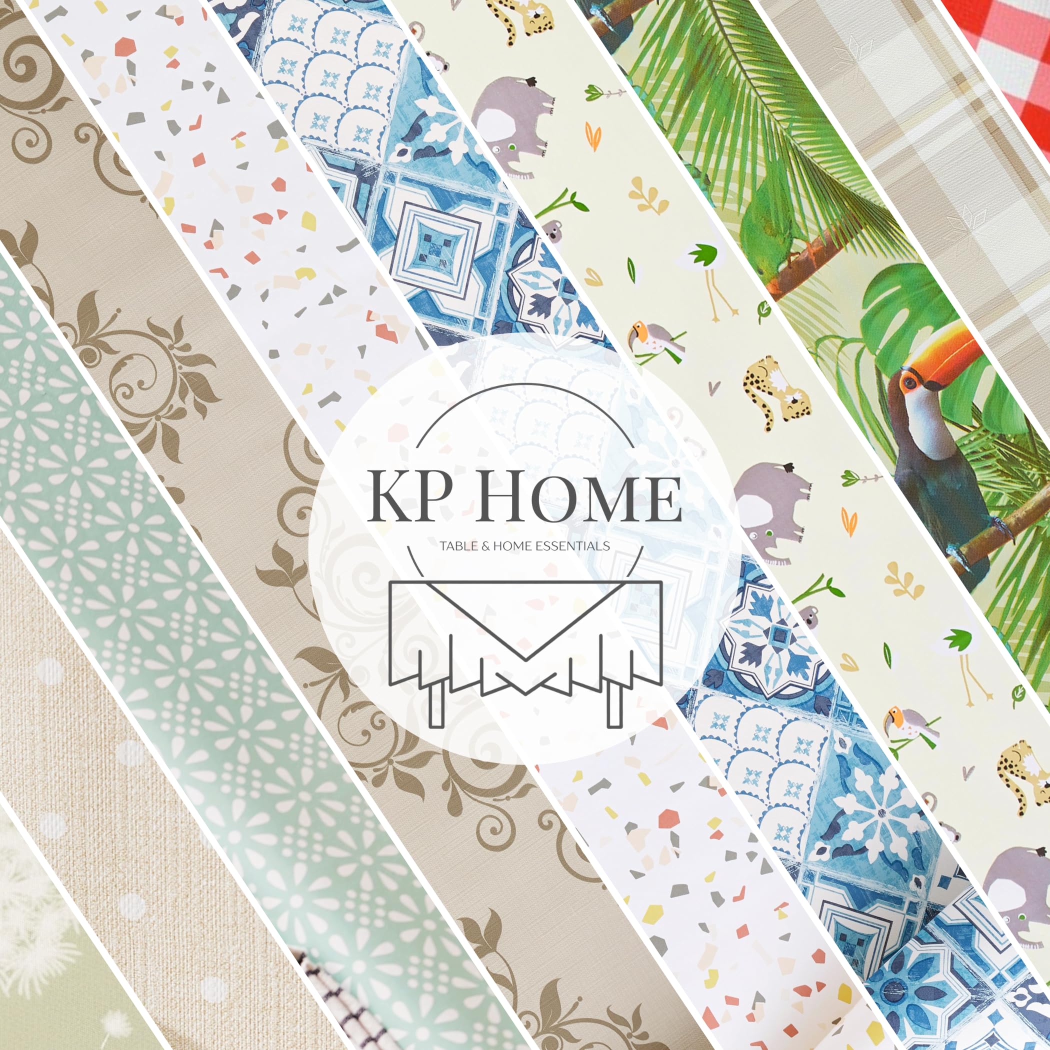 KP HOME Premium Obrus Marynistyczny Plamoodporny – Niebieski Obrus PVC Wodoodporny Styl Nadmorski Prostokątny 200 x 140 cm – Plastikowa Ochrona Stołu – Zmywalna Cerata Winylowa do Kuchni i Jadalni