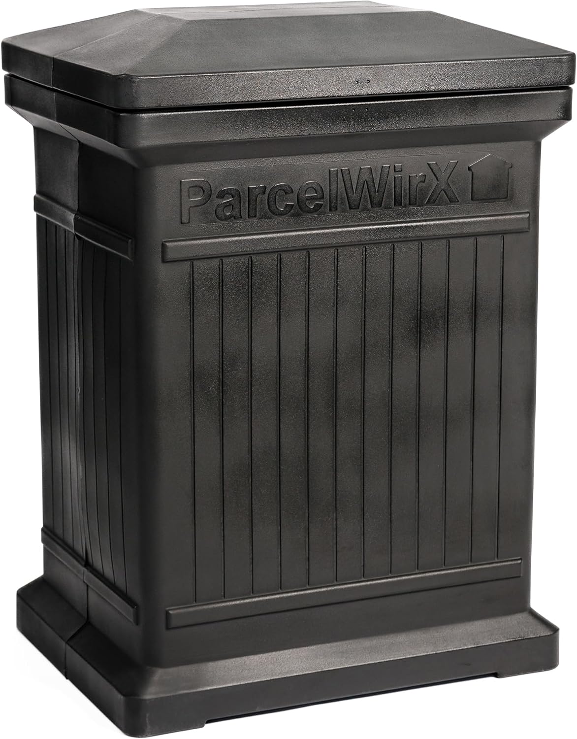 RTS Home Accents ParcelWirx Standard Vertical Delivery Box Storage Cabinet with Lift Off Lid, 24" x 18" x 33.5", Black