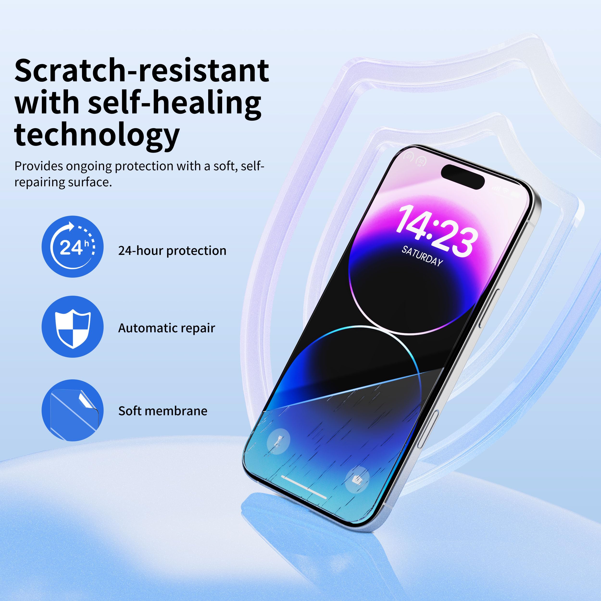 2 PACK Screen Protector For Motorola Edge 60 Fusion 5G/Edge 60/Edge 60 Pro,Not Glass Scratchproof,Bubble Free ,Easy Installation,HD Fingerprint Unlock Full Coverage Flexible TPU Screen Protector Film - View #7