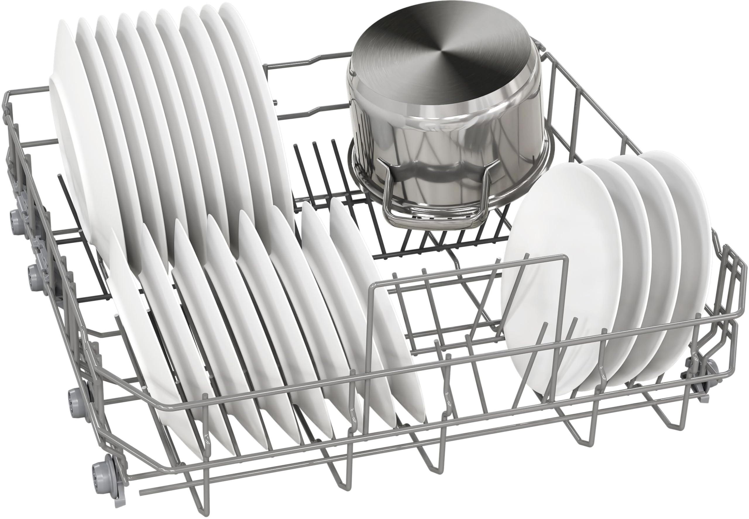 Bosch SMV25EX02E Série 2 Lave-vaisselle encastrable, entièrement escamotable, InfoLight : affichage du programme LED, 3 paniers, EcoDosage, AquaStop, 60 cm