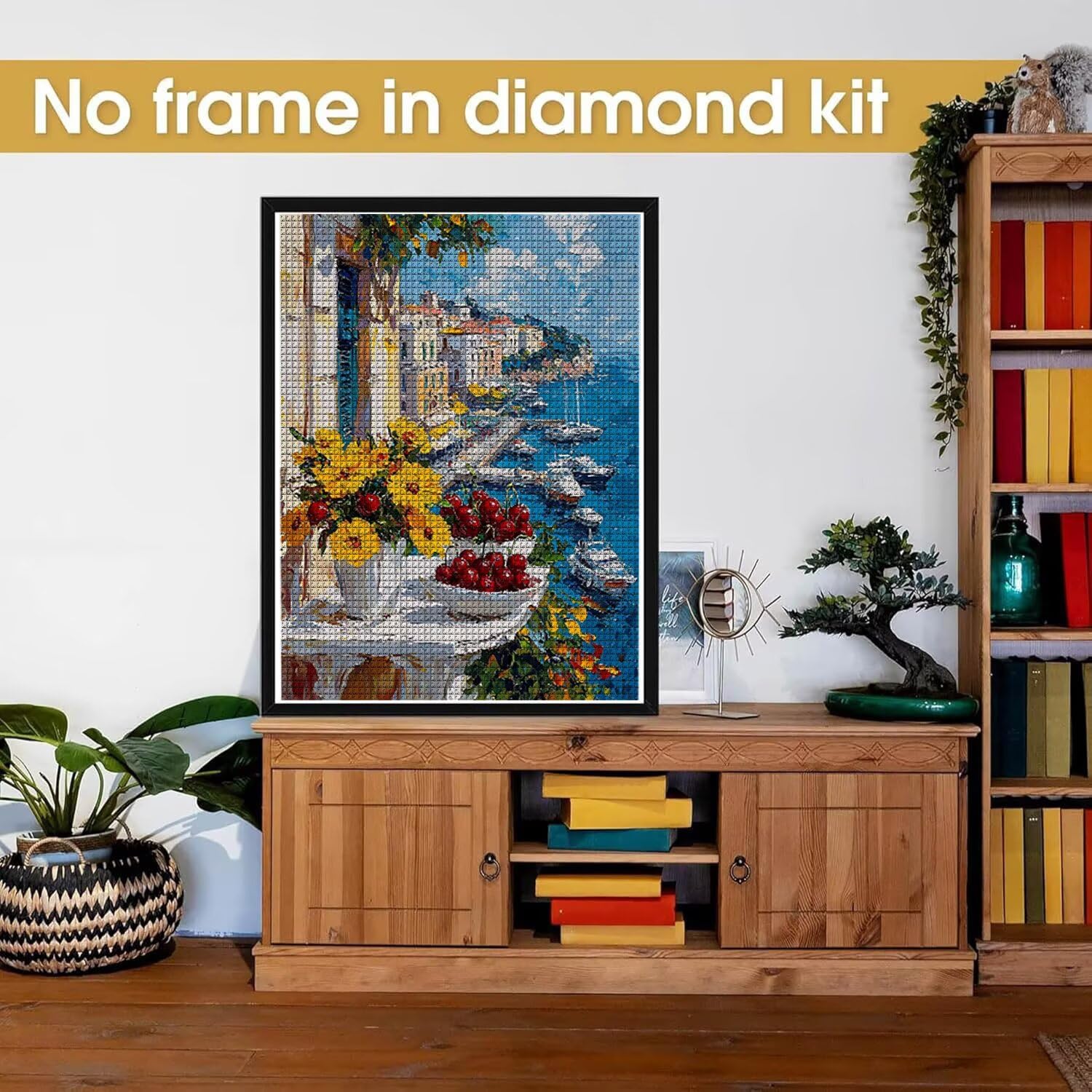 5D Diamond Painting Kit Vista sulla Marina, Pittura Diamante 80x110cm d-513 | Diamond Painting, Pittura Diamante per Adulti e Bambini, Kit DIY Punto Croce per Decorazione Murale la casa - Regalo