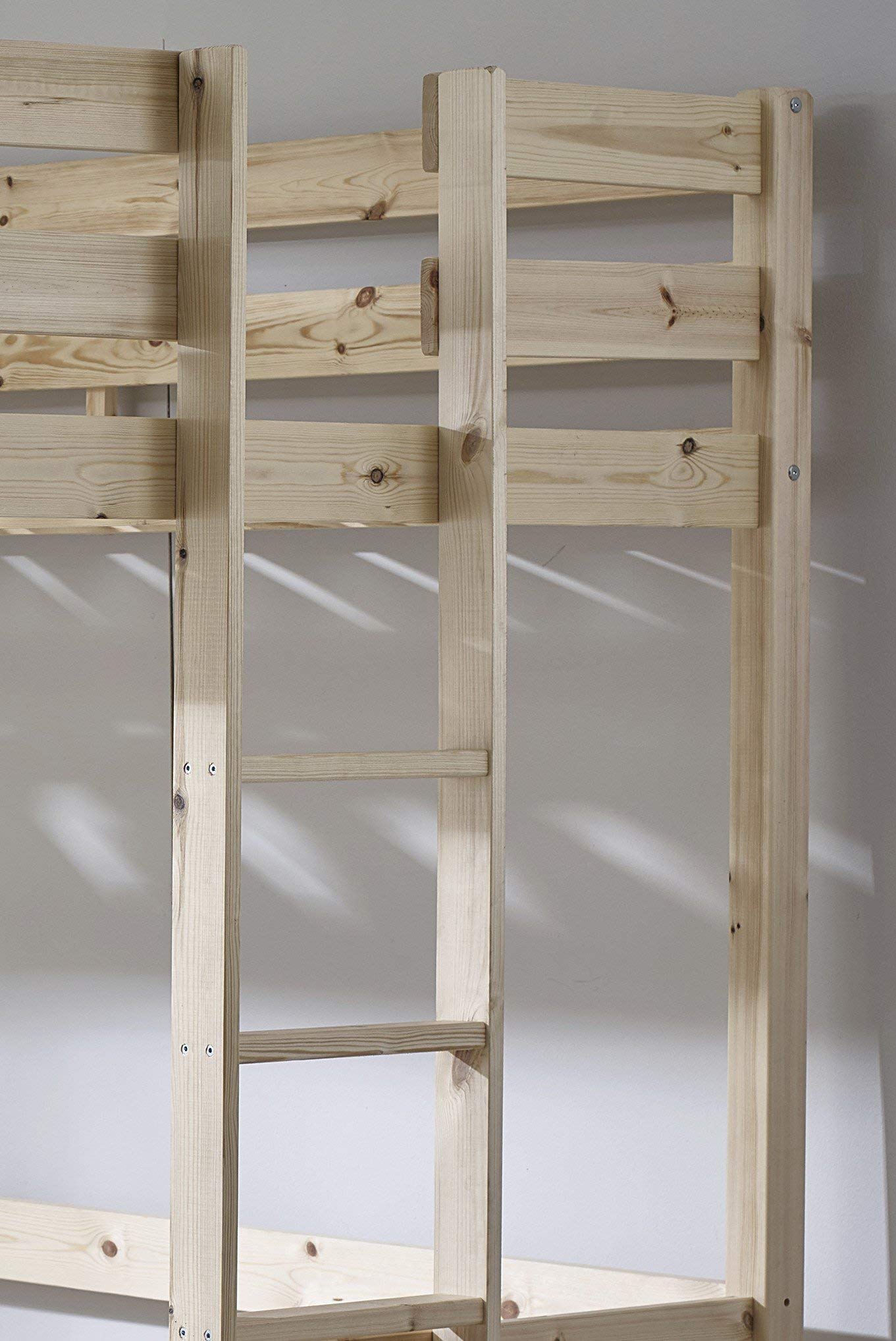 Strictly Beds and Bunks Memphis High Sleeper Loft Bunk Bed, 3ft