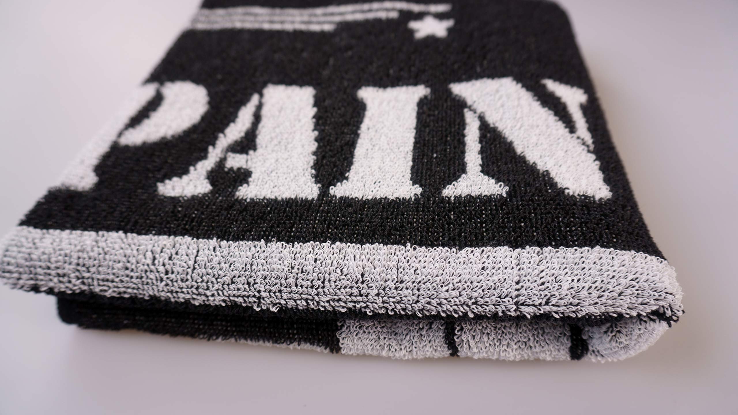 Ręcznik do fitnessu i sportu z przesłaniem | rozmiar 50 cm x 100 cm | POWERTOWEL ręcznik z mikrofibry, bawełna (bez gain), 100% bawełna B/W