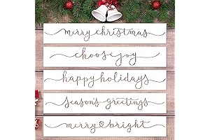 5 Pieces Merry Christmas Stencils for Painting Christmas Decoration
