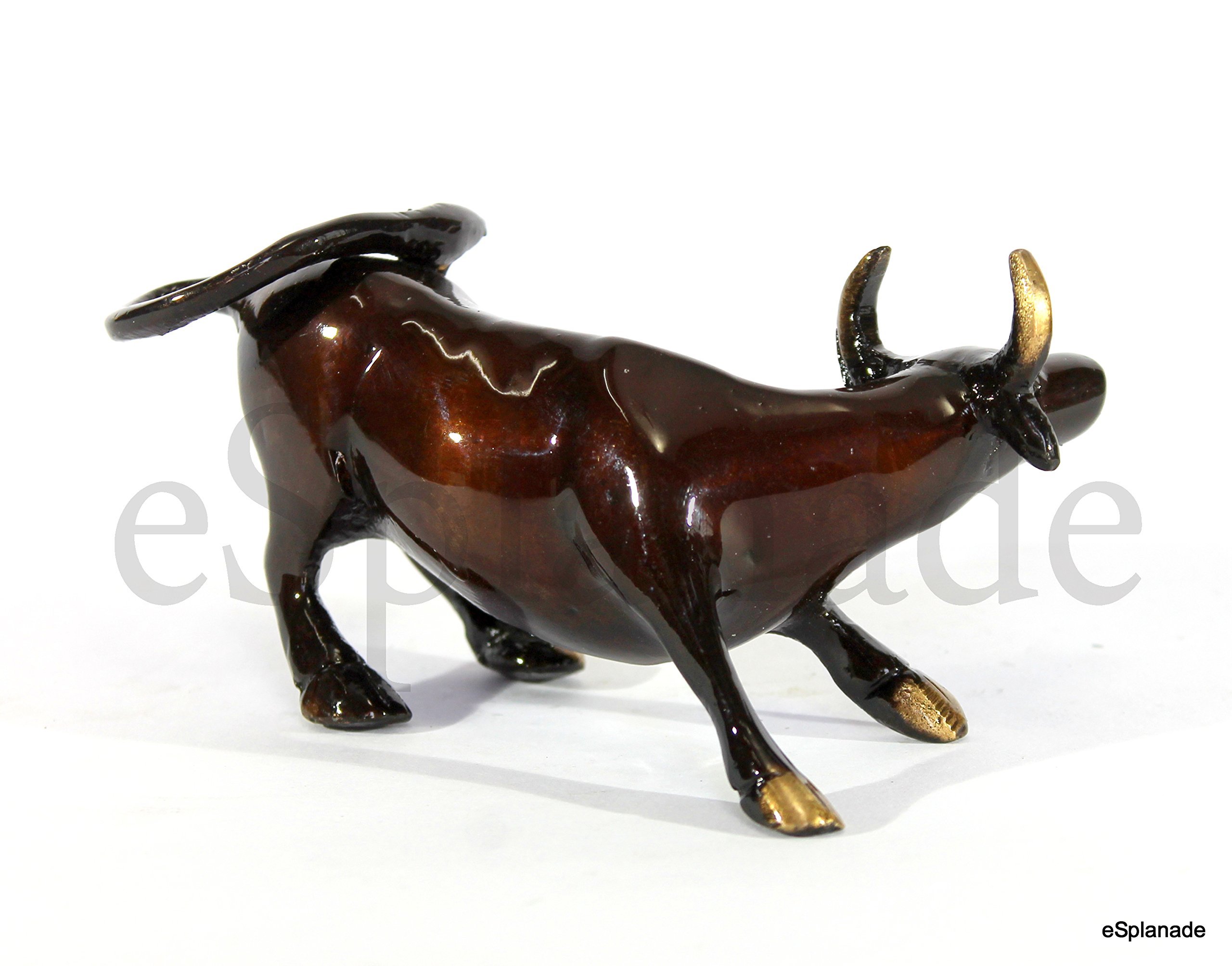Brass Charging Bull Statue - Wall Street Decor -7 Brass Charging Bull Statue - Wall Street Decor -7