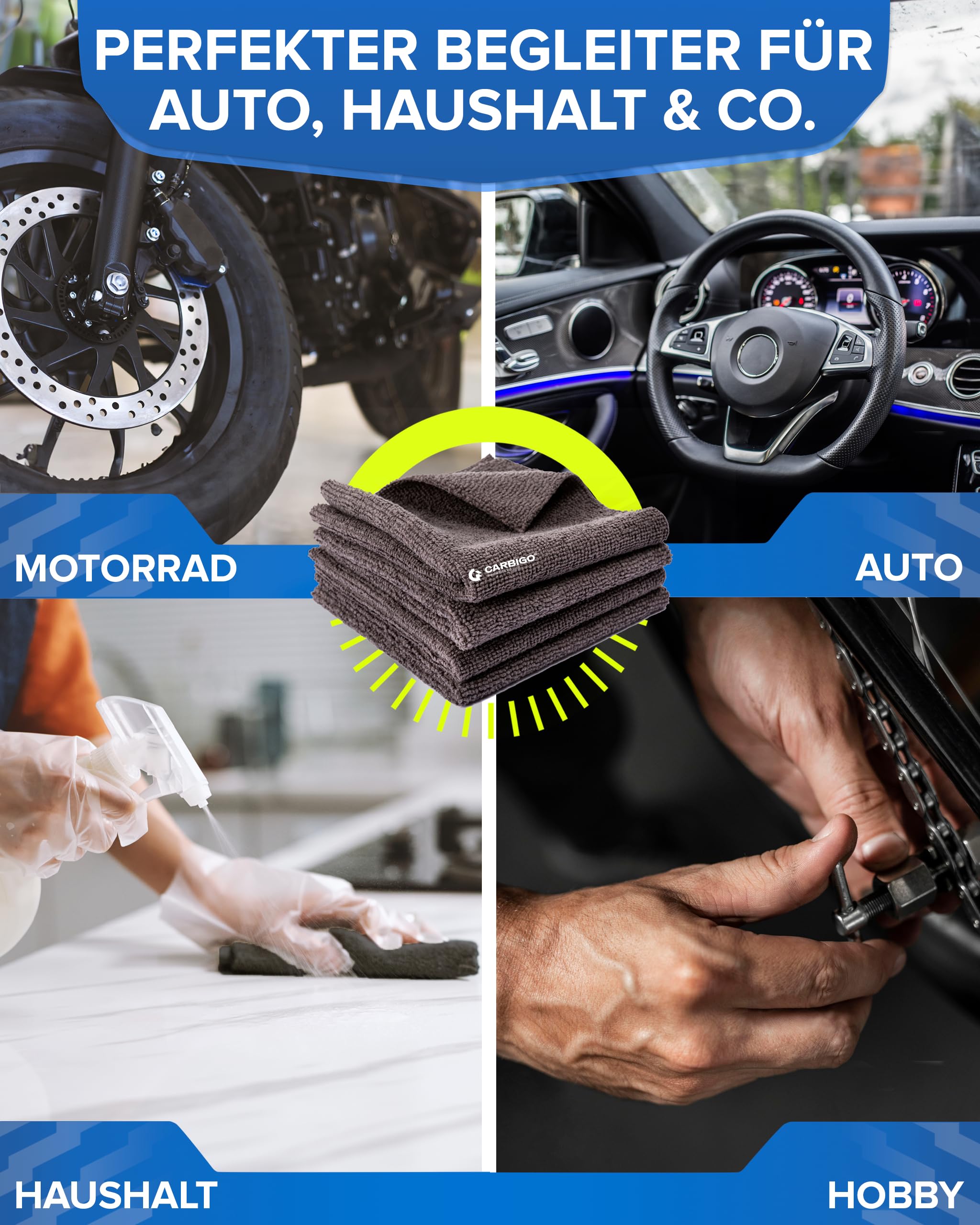 Application Cire Entretien Chiffon Microfibre NIGRIN Pour Cuir - 40x40cm - Non Pelucheux - Nettoyage Et Cirage Doux Chiffon Non Pelucheux