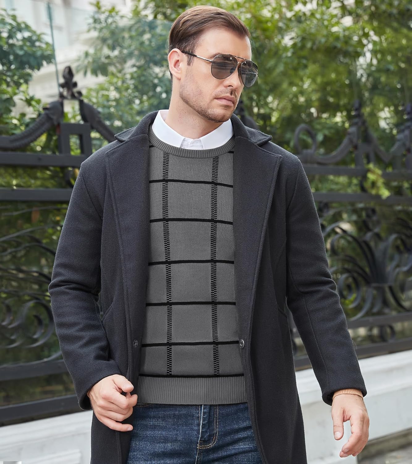 MAGNIVIT Men's Basic Designed Knitted Sweaters Cotton Soft Crewneck Fall Winter Sweaters - Image 4