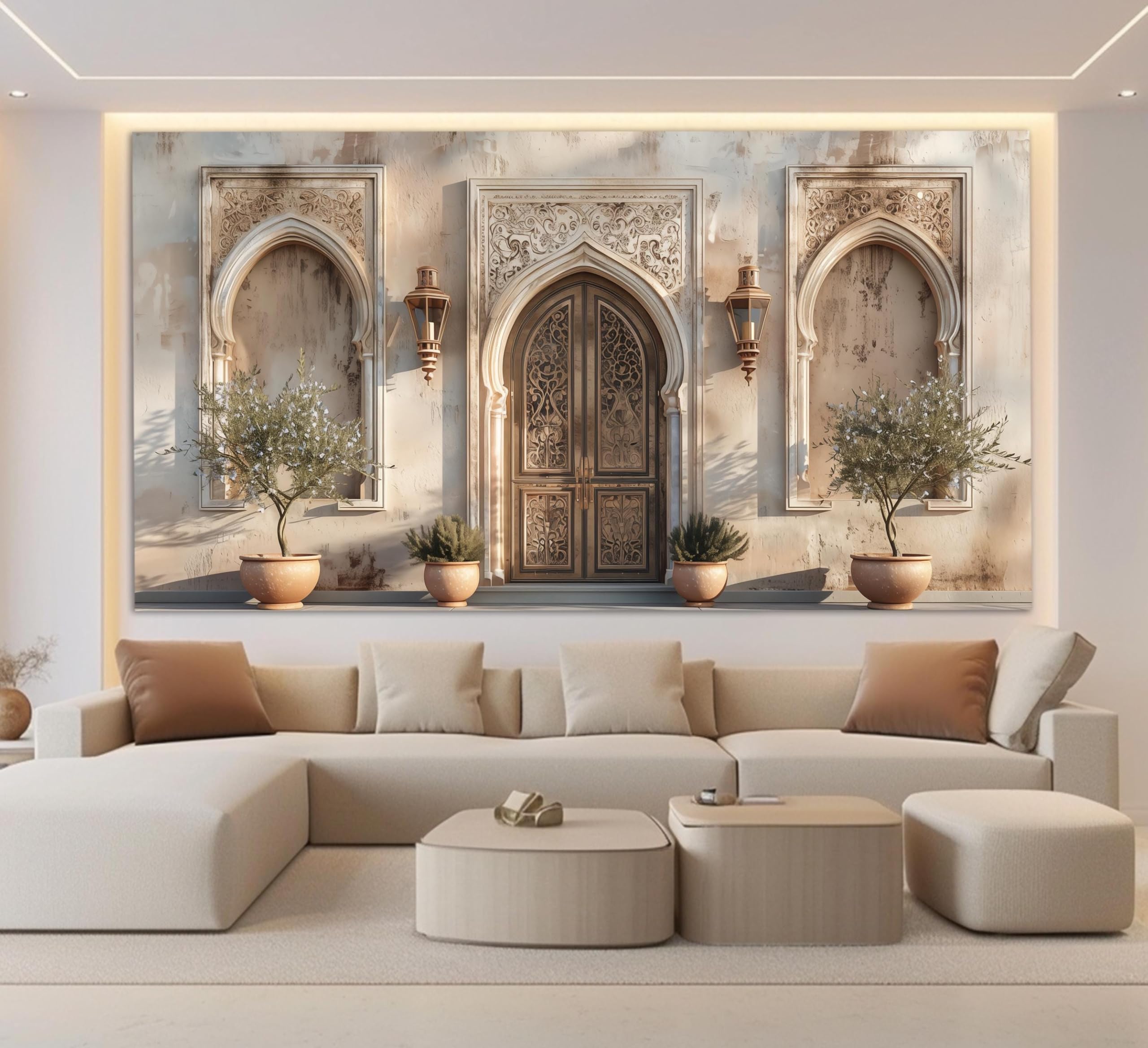 Art mural architecture urbaine tableau oriental 60x120cm sans cadre - 8