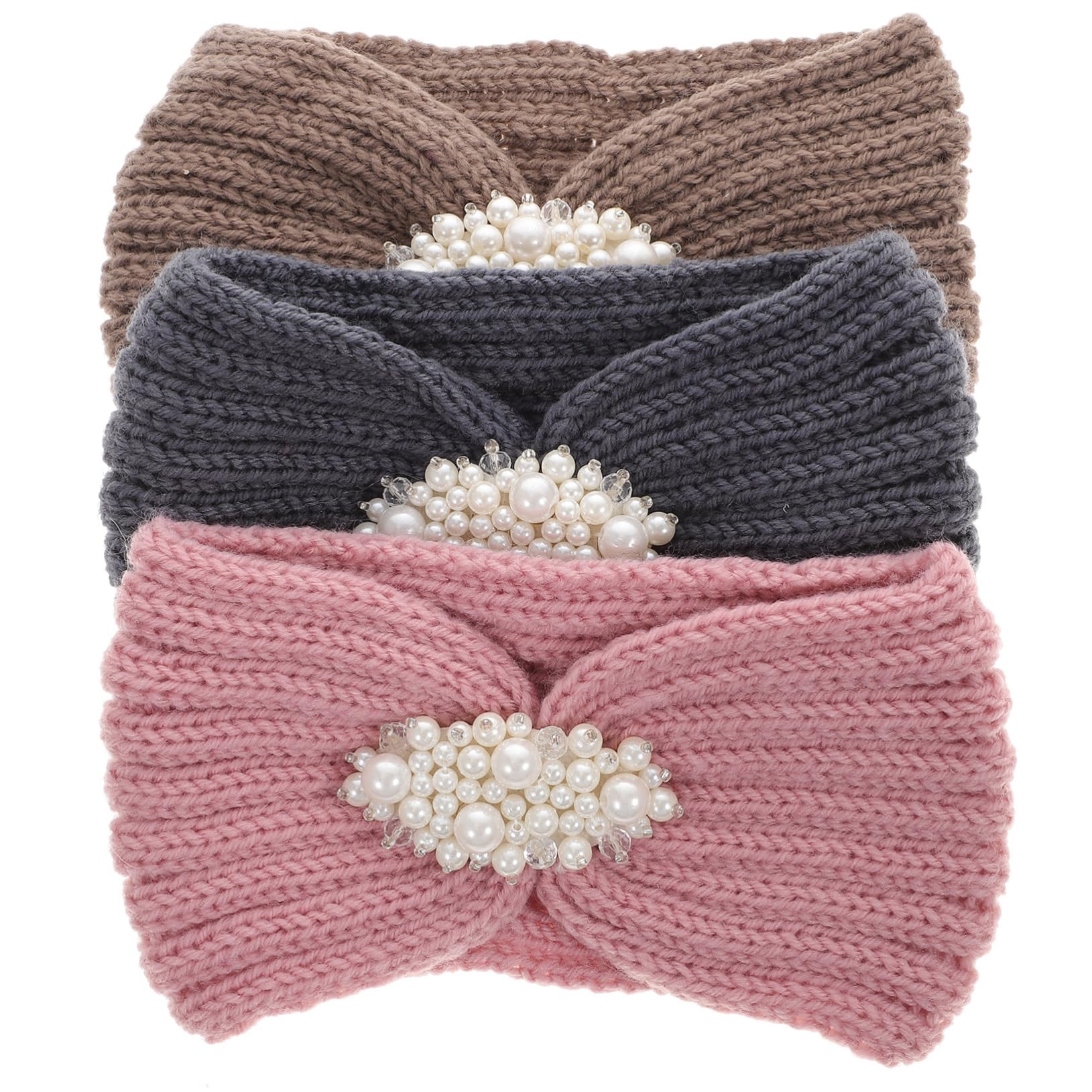 LIFKOME Comfy Knitted Women Headbands 3pcs Warm Bandanas Fashionable Turban Headwrap Hair Accessories