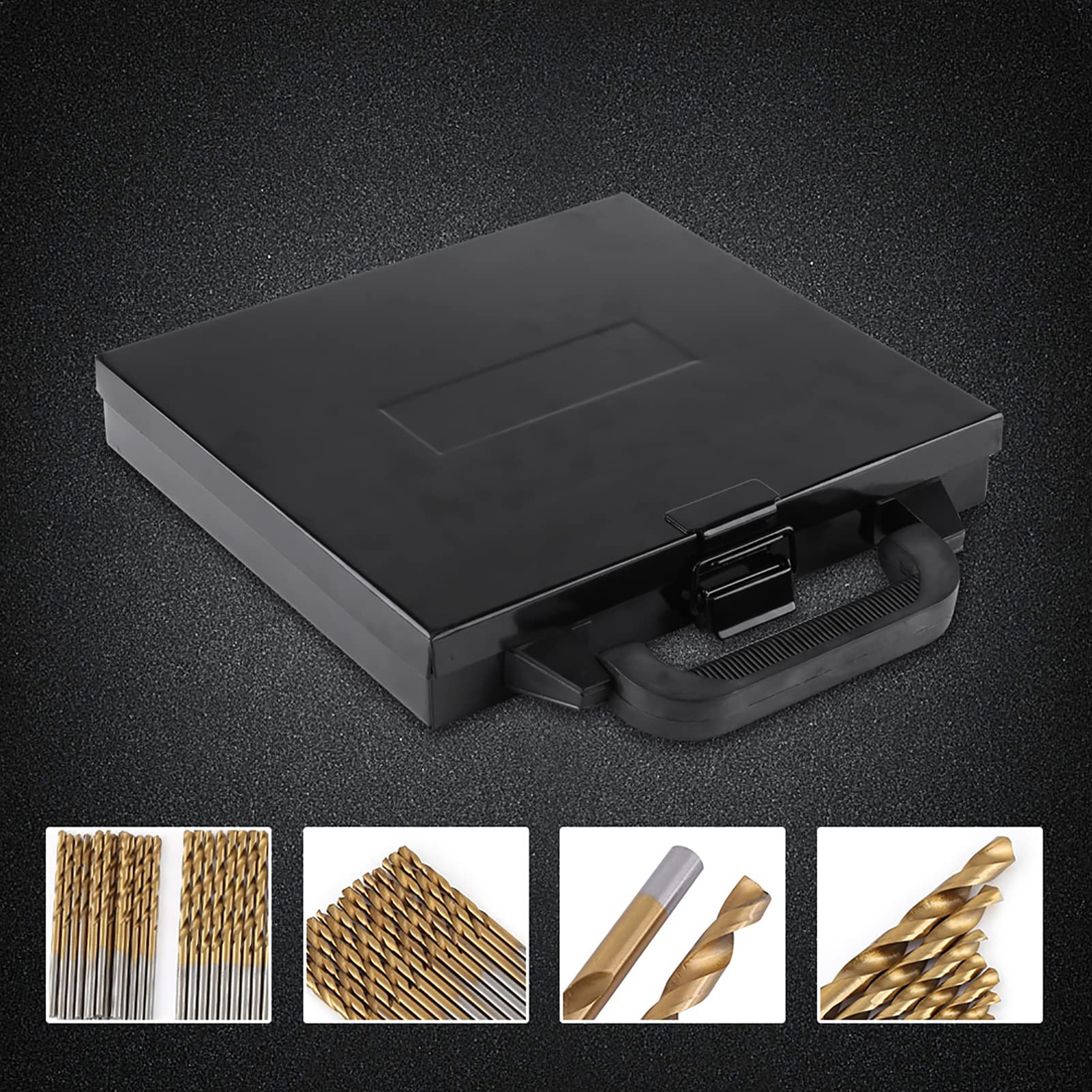 Zestaw wierteł HSS, Powlekanych Ti, 99 Sztuk, 1.5-10 Mm Metrycznych