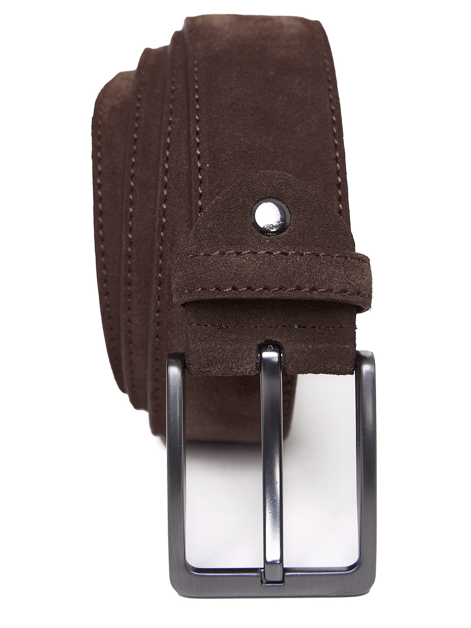 cinturón de hombres cinturón de ante 3,5cm-4cm (35mm-40mm) de ancho | gamuza con caja de regalo | respetuosa con el medio ambiente y de producción justa