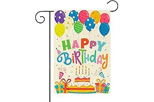 WATINC Happy Birthday Garden Flag - Perfect Outdoor Decoration for Birthdays