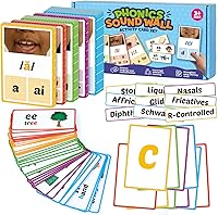 Edulok Phonics Sound Wall Cards Set: 241 Articulation Flash Cards for Kids Reading, Kindergarten Phonics, Speech Therapy & Phonemic Awareness