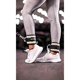 Fitgriff Ankle Straps V1 for Cable Machine (2 Pieces) - Gym Workout Equipment - Leg Pulley Attachment, Kickback Straps (Sand)