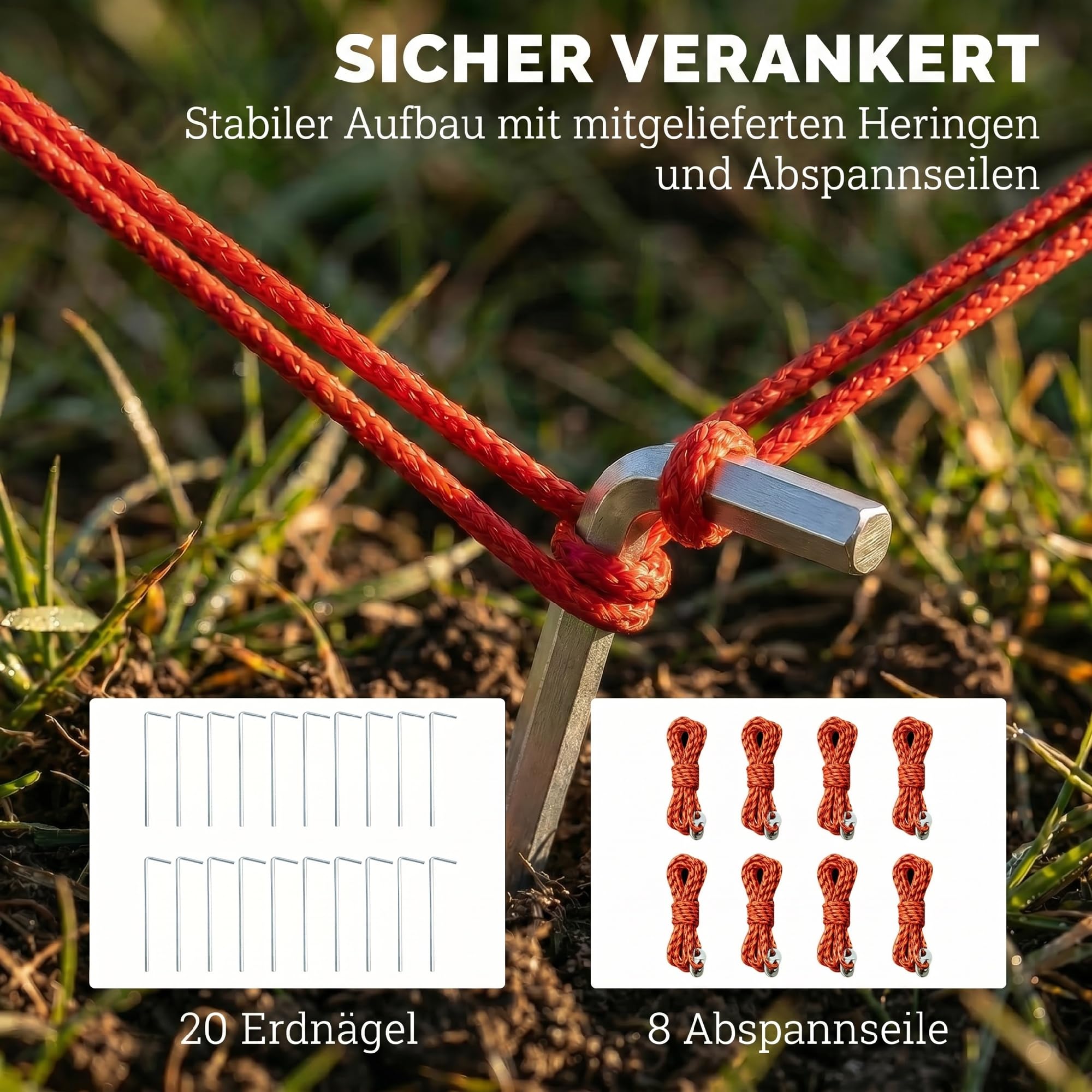 Outsunny Tunnelzelt Schlafkabine 3000 mm Wassersäule Himmelblau+Grau | 4 Personen Familienzelt, Vorzelt, Abnehmbare Trennwand, Fenstern, Bodenplane, Stehhöhe, Wasserdicht, Tragetasche