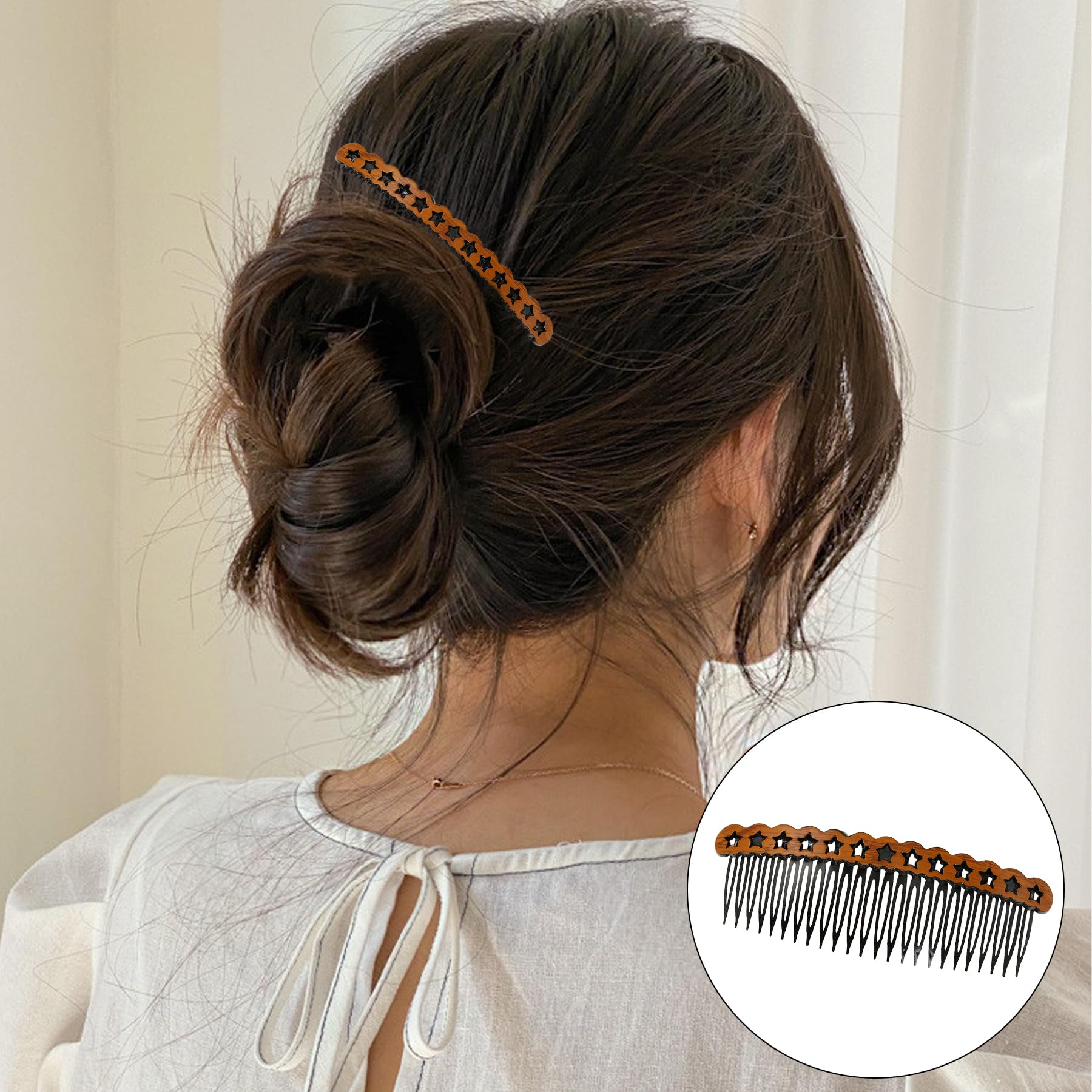 Französischer Haarkamm – 8 Stück Haarspangen für Frauen, französischer Kamm, französische Seitenkämme, Haarkamm für Frauen, Retro-Kunststoff, französische Haarspangen für Braut, Hochzeit, Party