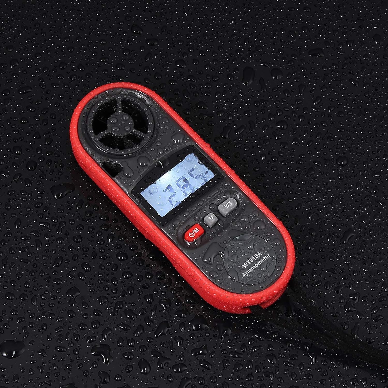 JUSTOOL Anémomètre Numérique 3 Vitesse du Vent 6 Unités Vitesse Vent Portable Étanche Anémomètre avec Écran LCD pour Sports de Plein Air, Inspection Météorologique, Voile, Pêche