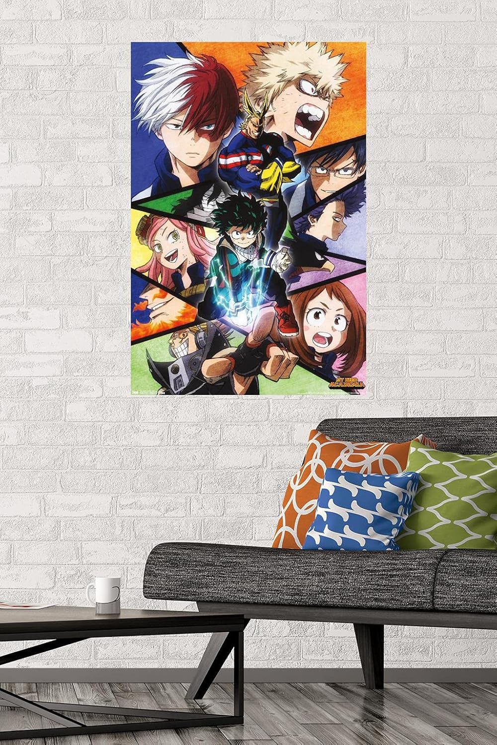 My Hero Academia: Season 2 - Key Art Wall Poster, 34L" x 22.4W", Premium Poster & Mount Bundle