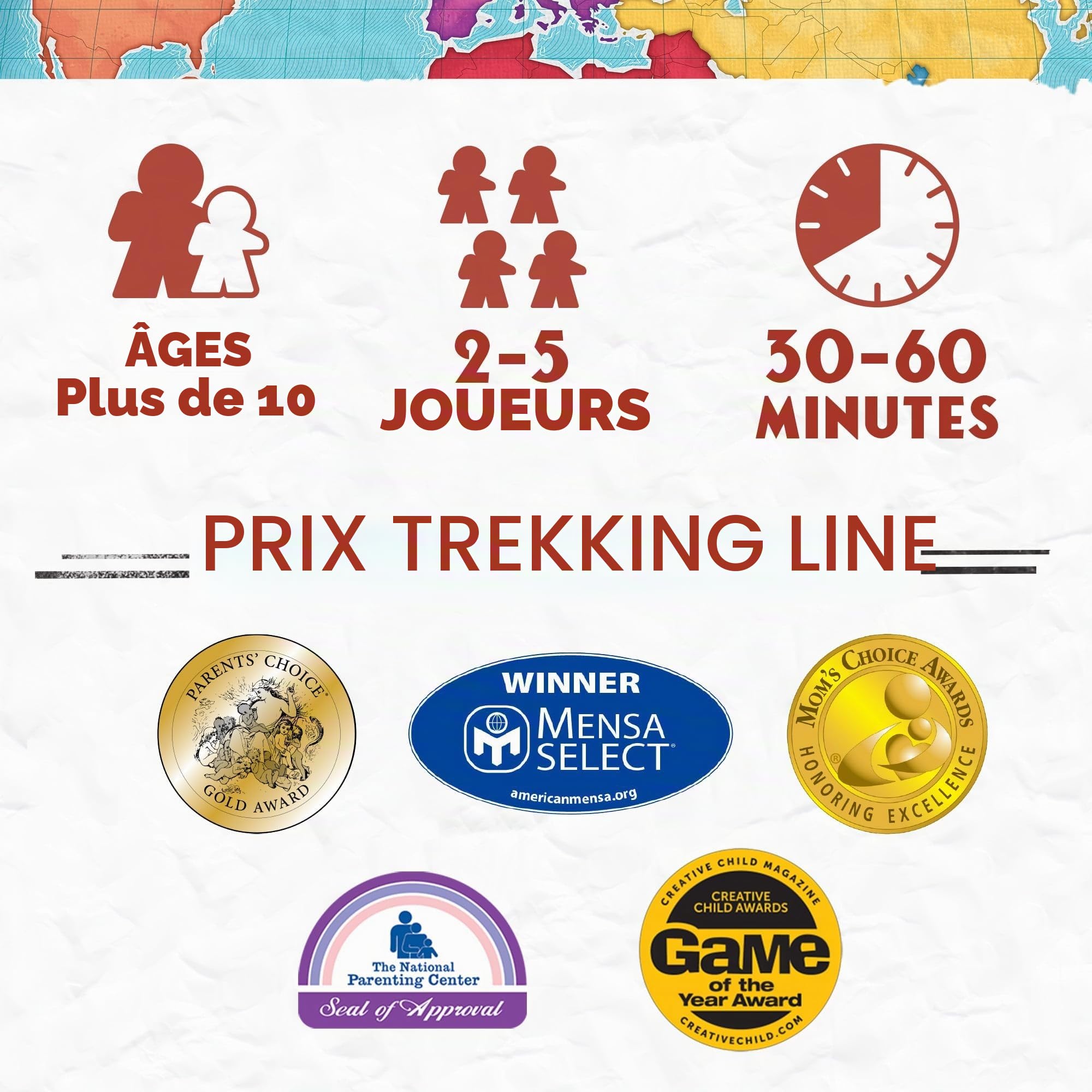 Trekking The World - Le jeu de société primé pour soirées en famille | Explorez les merveilles du monde | Parfait pour les enfants et les adultes | À partir de 10 ans