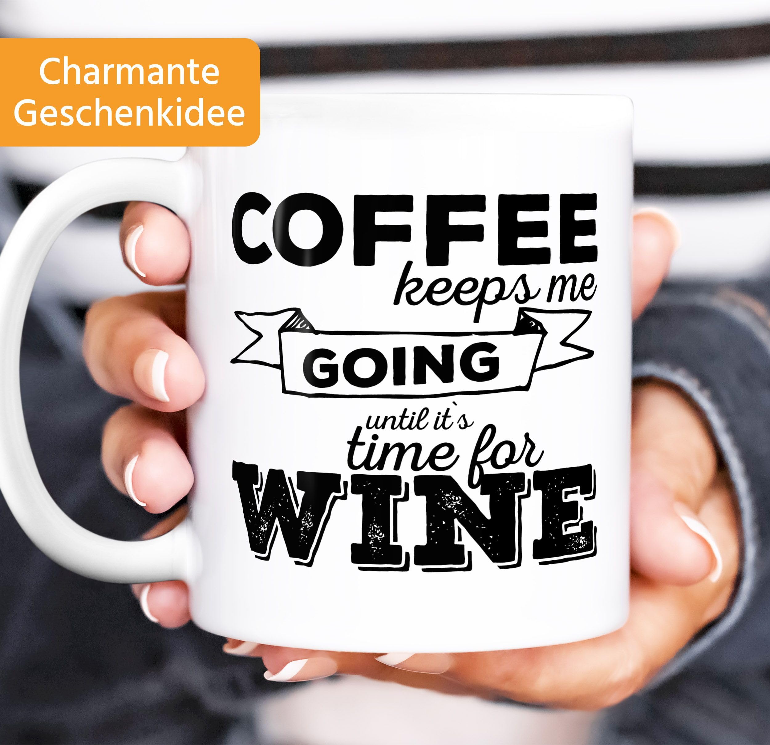 MoonWorks® Tasse En émail Avec Inscription En Allemand « Ich Mag Bäume Outdoor Wander » - Motif