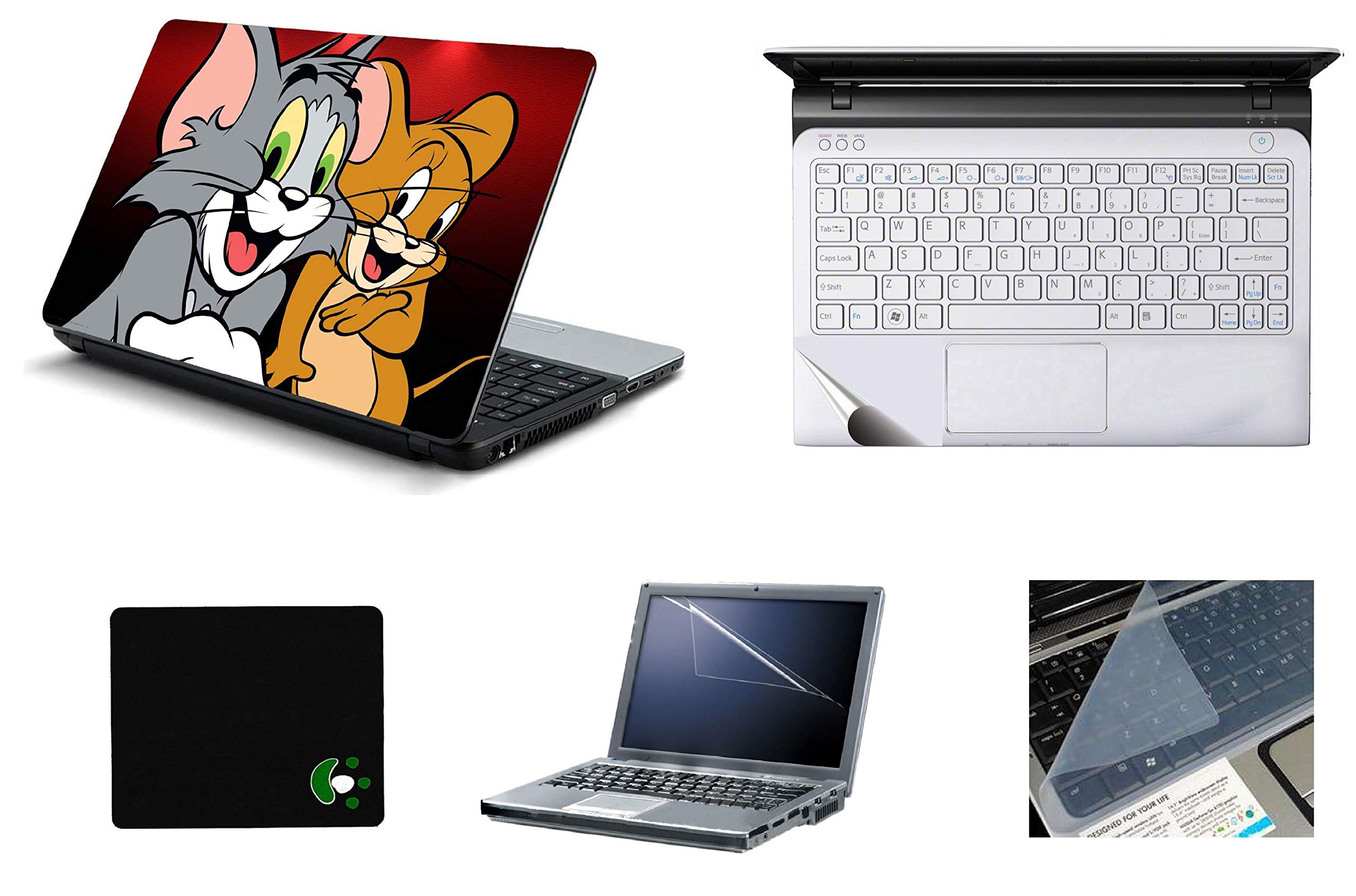 StickerKing 5in1 Vinyl Laptop Accessories Combo 15.6 Inch Tom & Jerry Laptop Skin Sticker, Screen Guard, Key Guard, Mousepad and Palmrest for HP-DELL-Lenovo-ASUS-Acer Laptop, Notebook (Multicolor) (B08NKCBR2J) Amazon Price History, Amazon Price Tracker