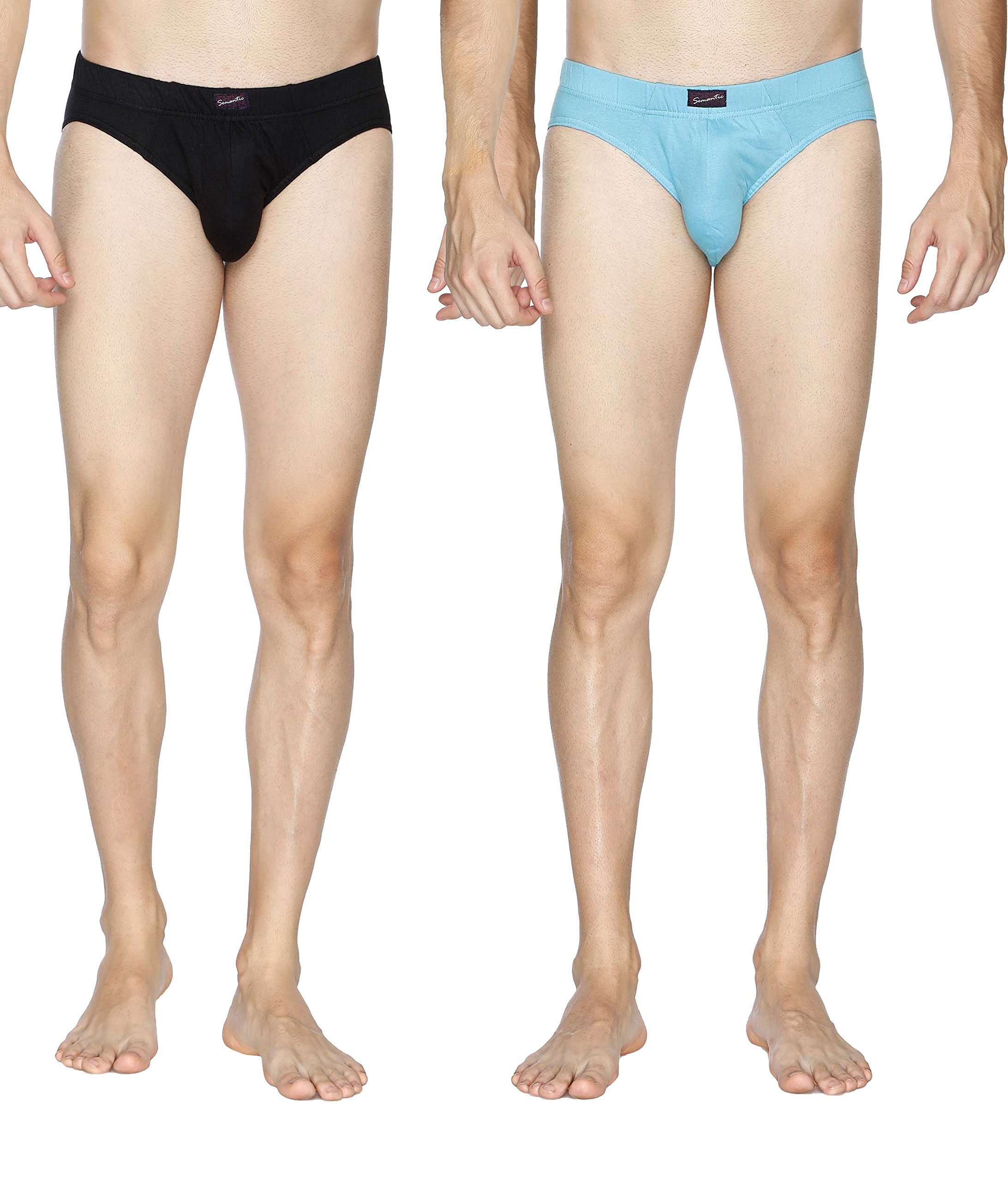 Combo of 2 Men's Regular Rise Elastic Waistband Cotton Brief for Men's - Set of 2 Underwear Available in Many Plain Color combo's-image-45
