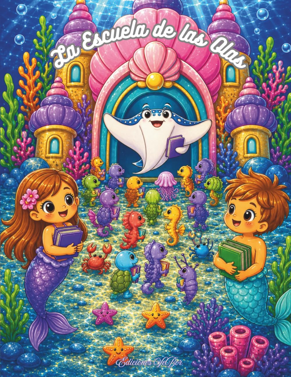 La Escuela de las Olas: Cuento Ilustrado a Color (Mi Libro de Sirenas y Amigos del Mar)