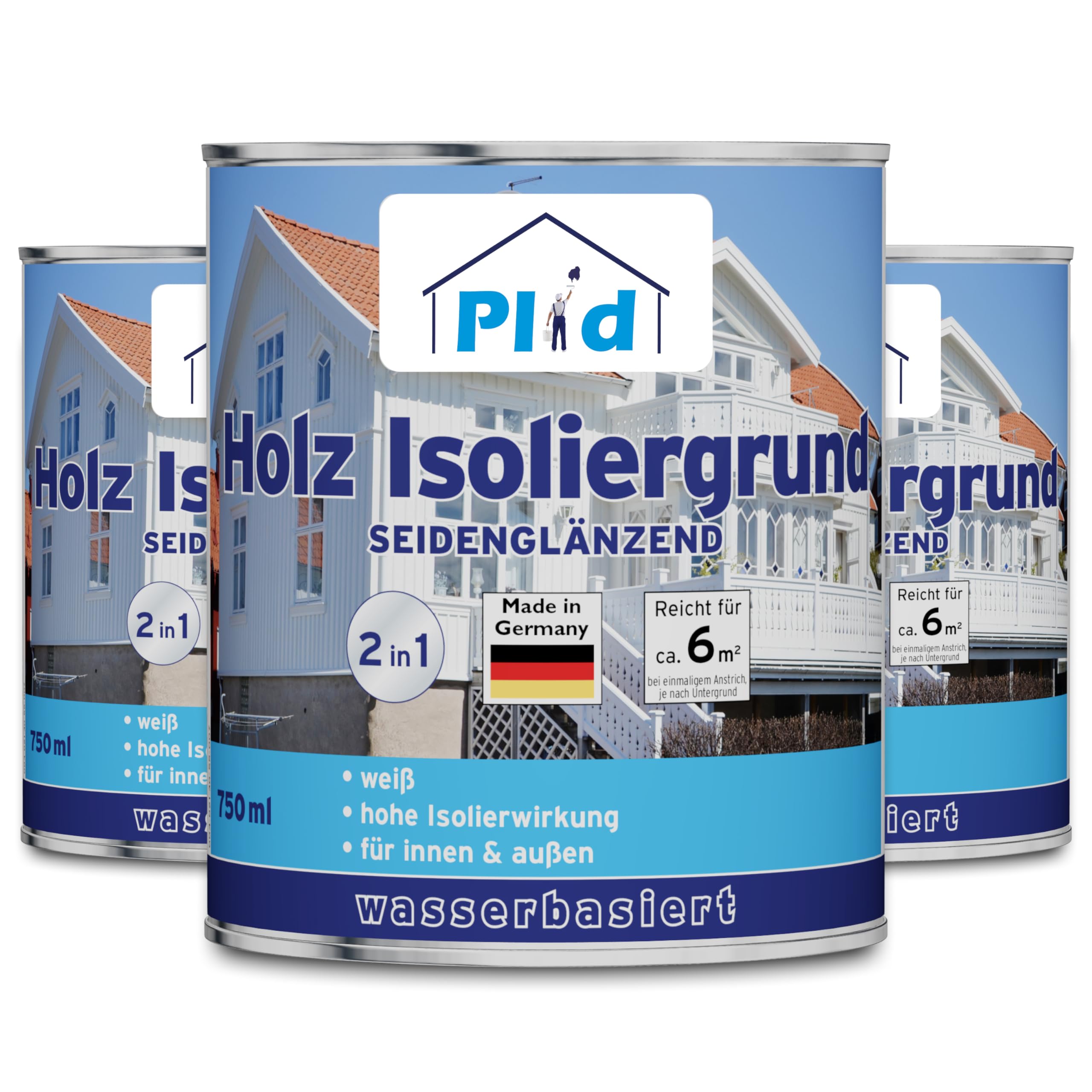Plid Holz-Isoliergrund weiß 2,25l