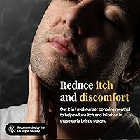 Vista 1 de Hidratante 2 en 1 para barba y cara con aceite de jojoba, aceite de argán y aceite de aguacate, acondiciona el cabello facial seco, picazón