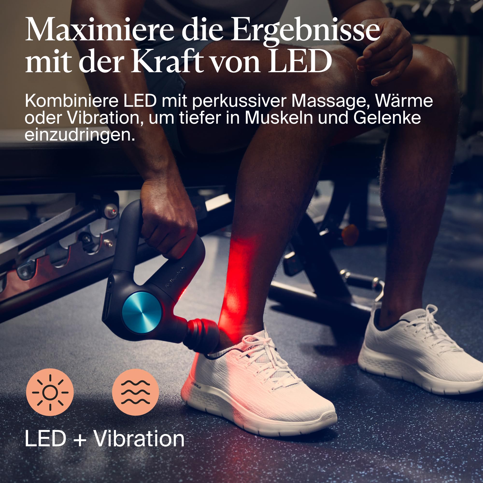 Theragun Pro Plus Handheld Massagepistole- Bluetooth ermöglichte die Percussion -Massagepistole zur Schmerzlinderung - Tiefgewebe -Muskelmassagebast (Schwarz - Pro Plus)