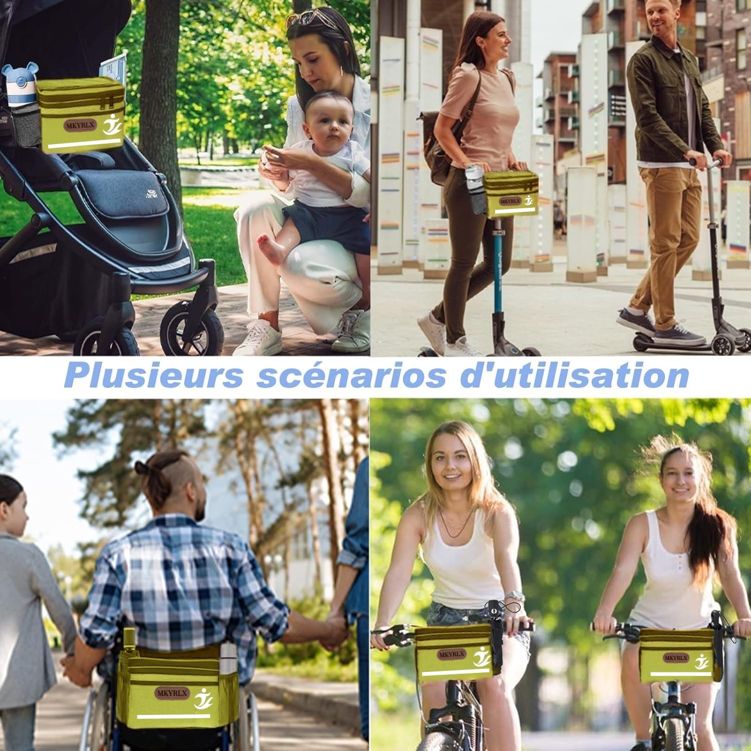 sac de guidon de vélo isotherme 5 l sac à déjeuner support téléphone portable volant écran tactile bandoulière