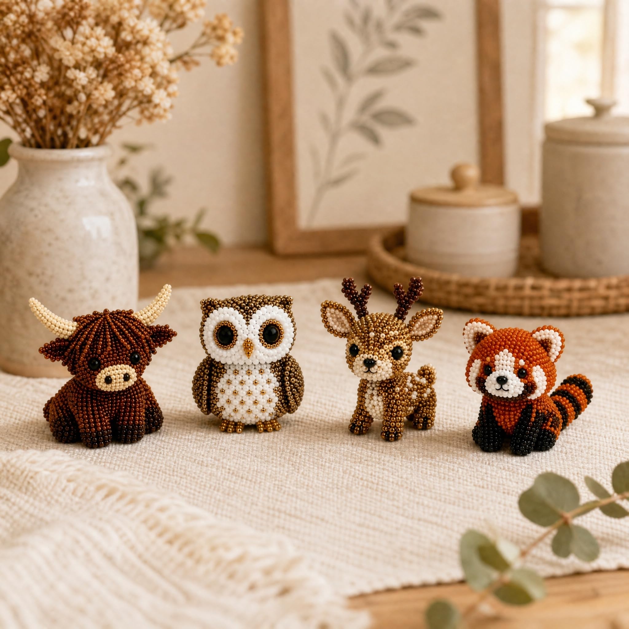 Set de Animales con Abalorios, Kit de Bricolaje Animales con Cuentas 16D, Lindo Juego artesanales Coloridas e Instrucciones(StyleE)