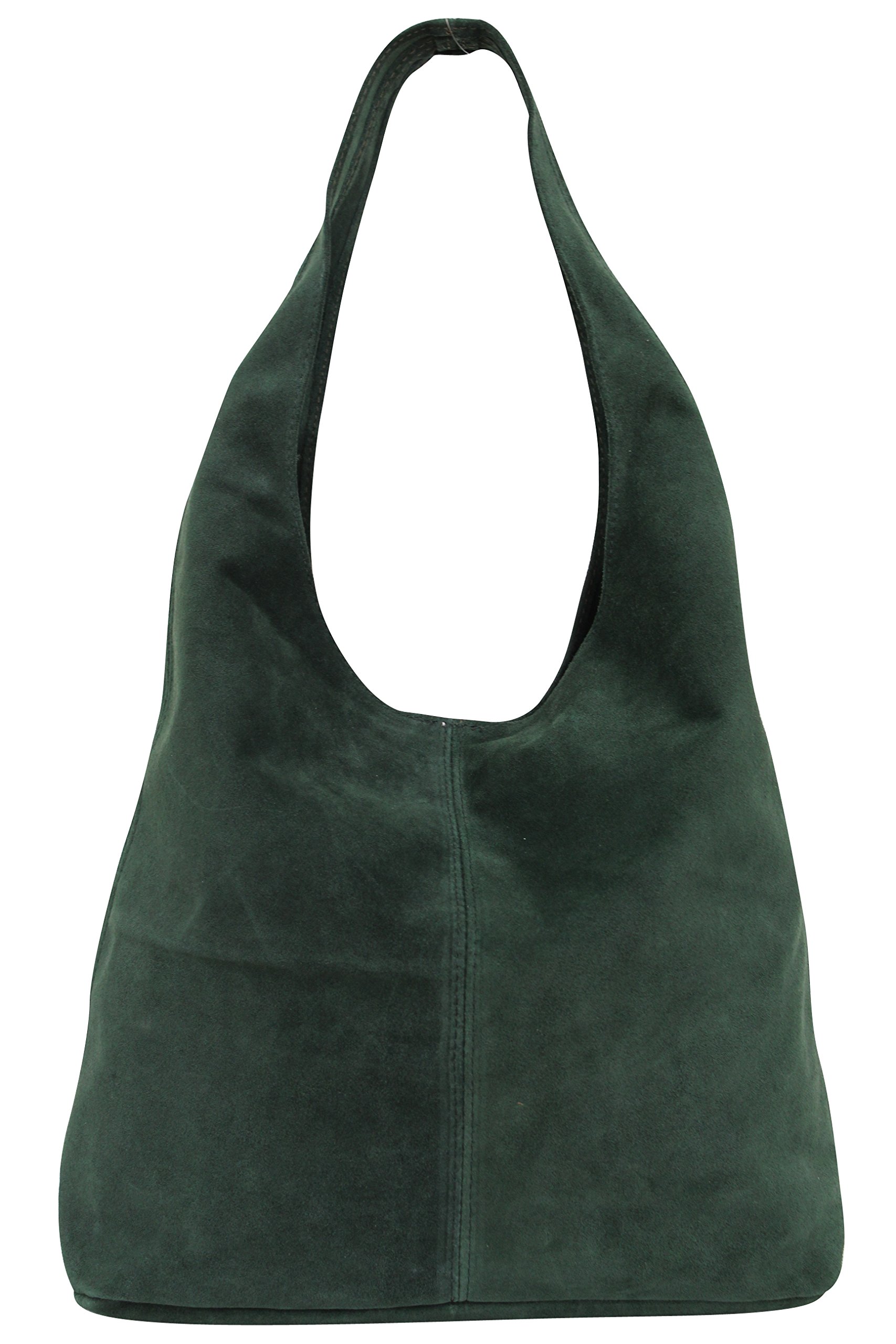 AMBRA Moda Dames lederen tas shopper suède handtas schoudertas buideltas WL818 (bordeaux), bordeaux