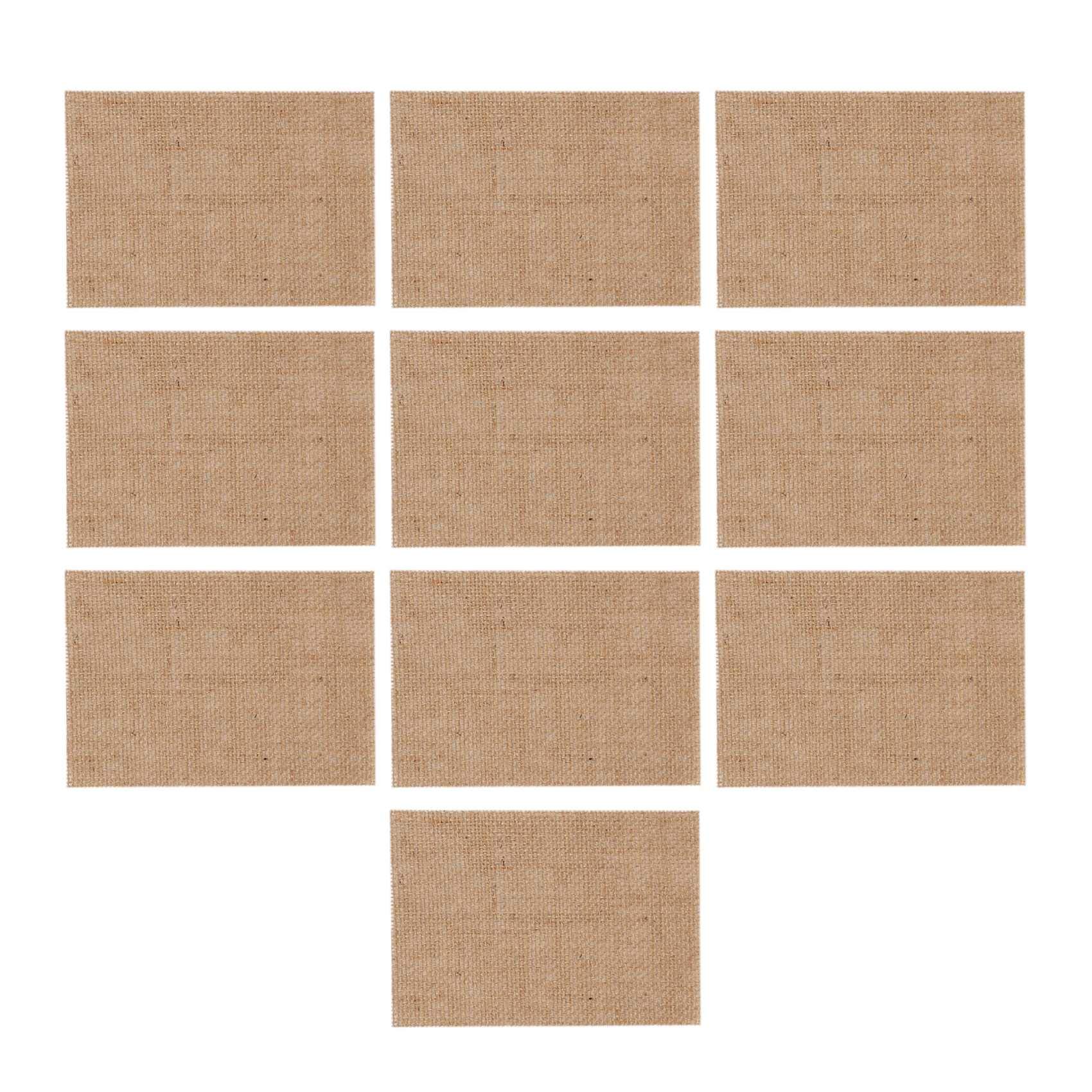 Simpls Pack of 10 Natural Hessian Hessian Place Mats Table Placemats Coaster Dining Decor