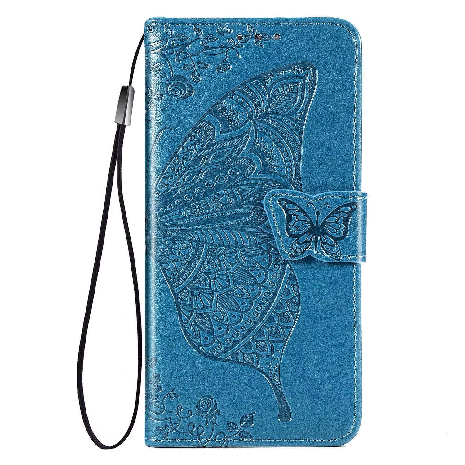WuzixiCase for Rakuten Big. Anti-Scratch, Flip Case Side suction Kickstand Feature Card Slots Case, PU Leather Folio Cover for Rakuten Big.Blue