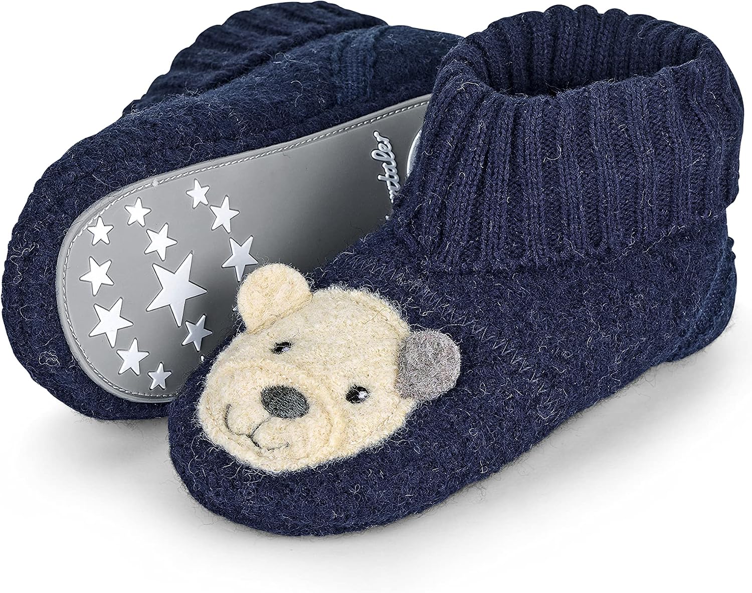 Sterntaler Boys Felt Slippers Polar Bear Elia