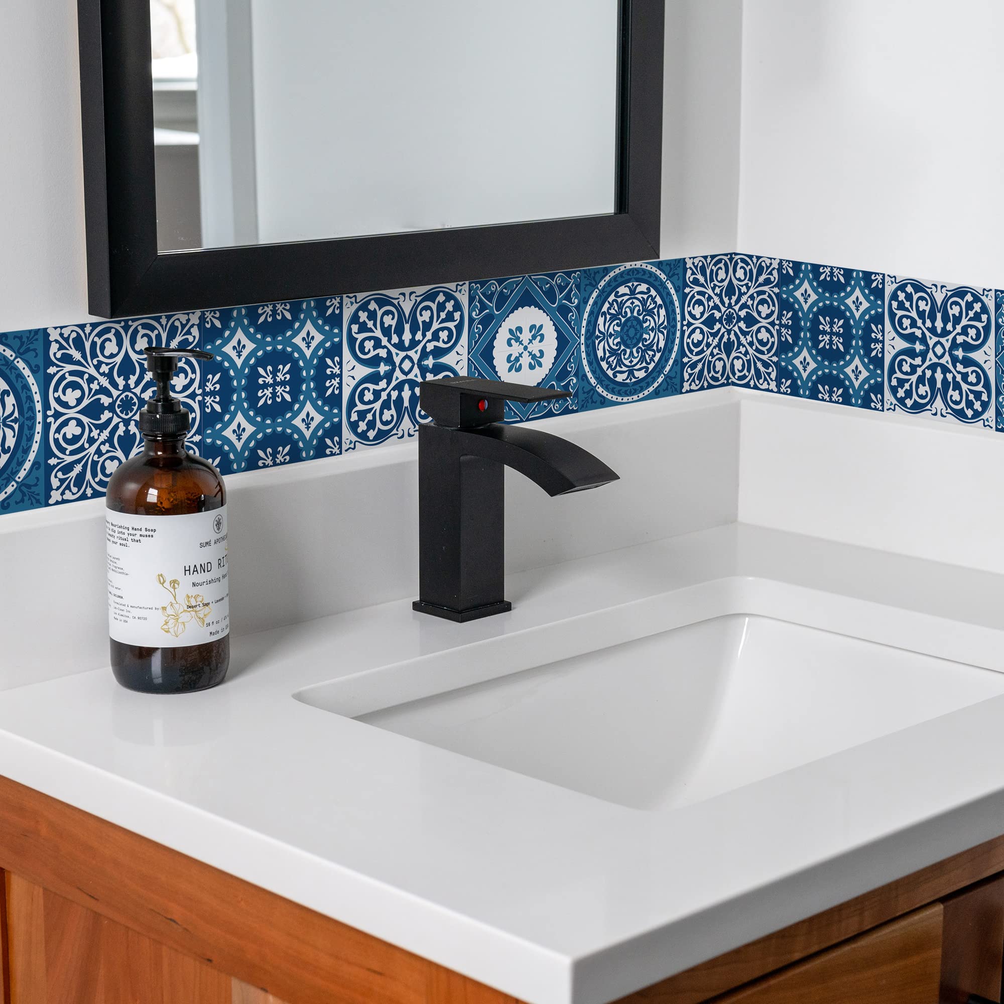 Adesivo Da Parete Crearreda CR-67215 Azulejos - Paraschizzi Per Cucina - Facile Da Applicare E Rimuovere - Made In Italy - 3