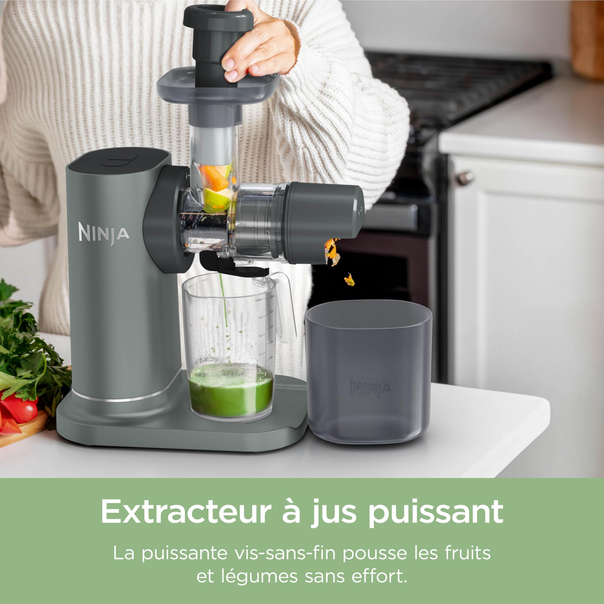 Ninja Extracteur de jus à froid 3-en-1,carafe de 700 ml JC152EU