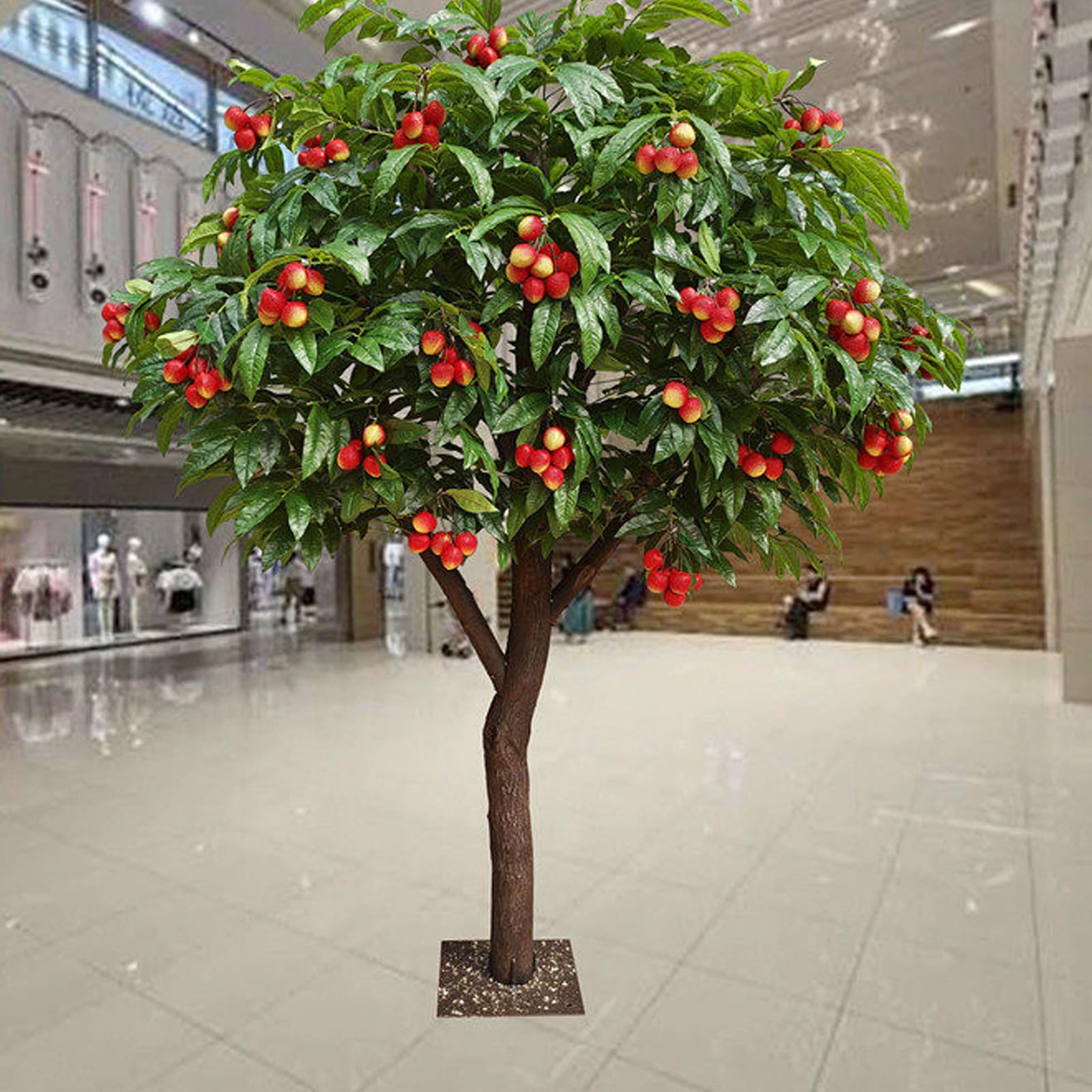 Faux Citrus Tree Potted Fake Fruit Plant, Artificial Lemon Tree with Realistic Lemons for Office Bedroom Party(7M)