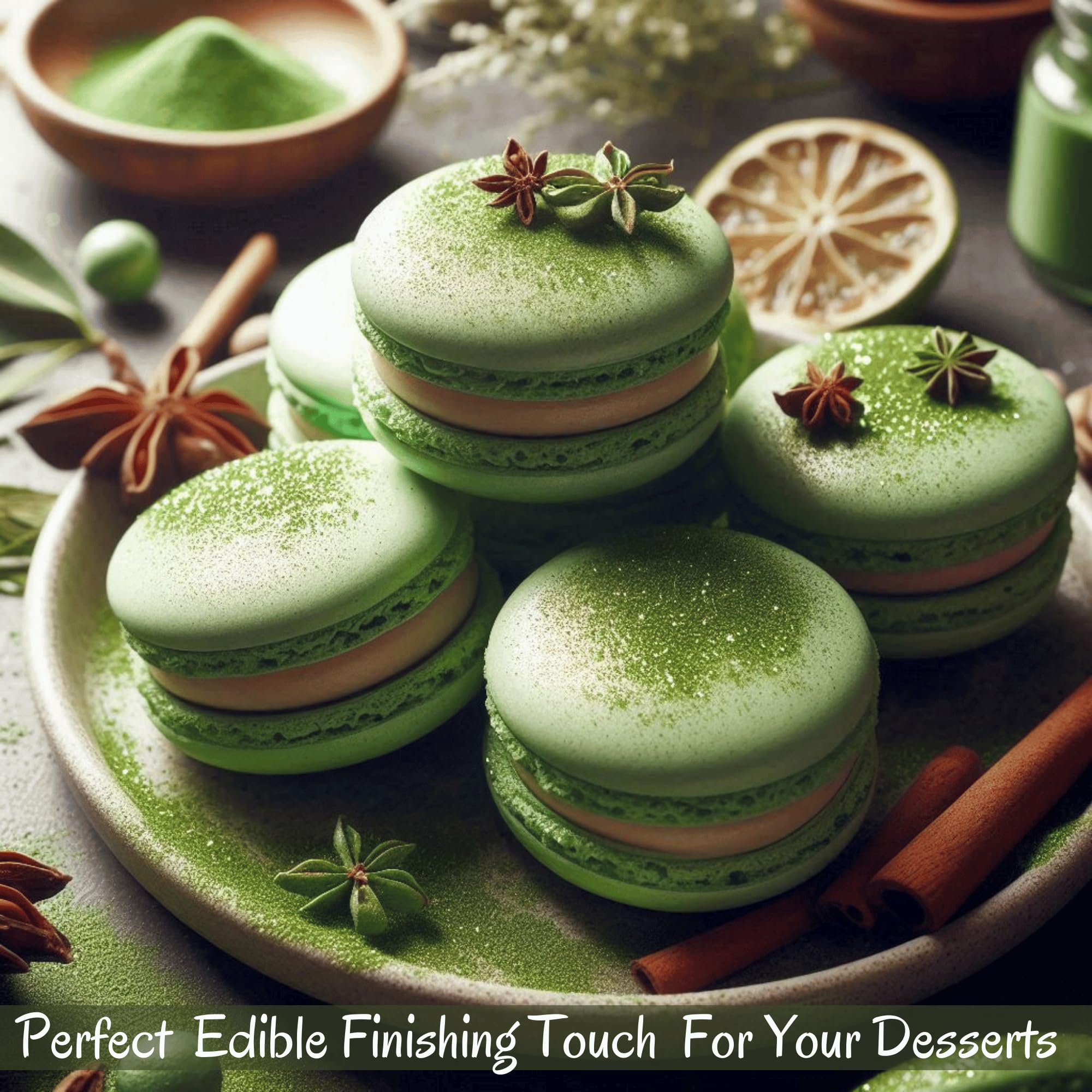 Confect Orchid Green Edible Luster Dust for Drinks & Desserts – Food-Grade Edible Glitter for Cocktails, Cakes, Cupcakes, and Party Decorations – 5 Gms - Image 4 thumbnail