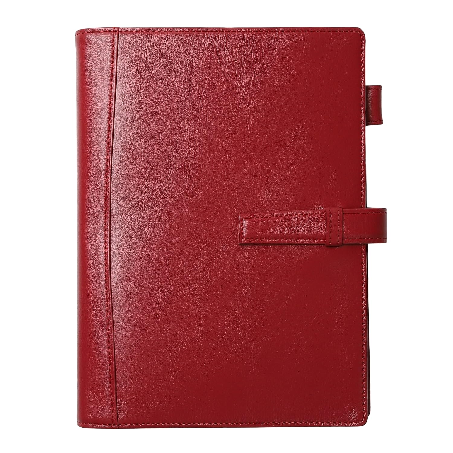 Lightex System Notebook Genuine Leather Vegetable Tanned A5 Size 6-Hole Ring Lightweight a5monolether01 Red