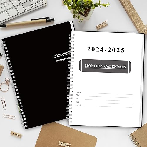 Miniatura 2 de Agenda mensual 2024-2025, agenda mensual de 24 calendarios de 7.3 x 9.5 pulgadas, objetivos mensualesrevisión y seguimiento de hábitos con cuaderno