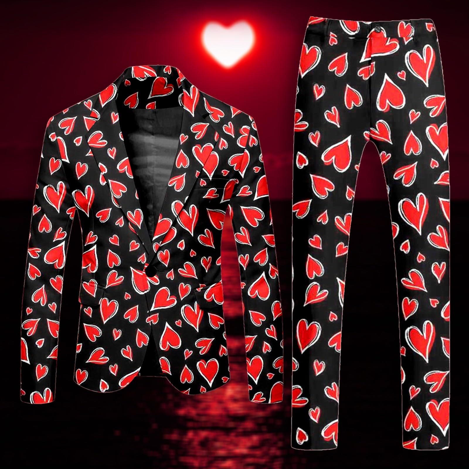 Générique Set di 2 pezzi da uomo in cotone top e pantaloni da jogging sportivi classici leggeri a maniche lunghe relax estate morbido fondo elastico tuta abbinata per il tempo libero A125