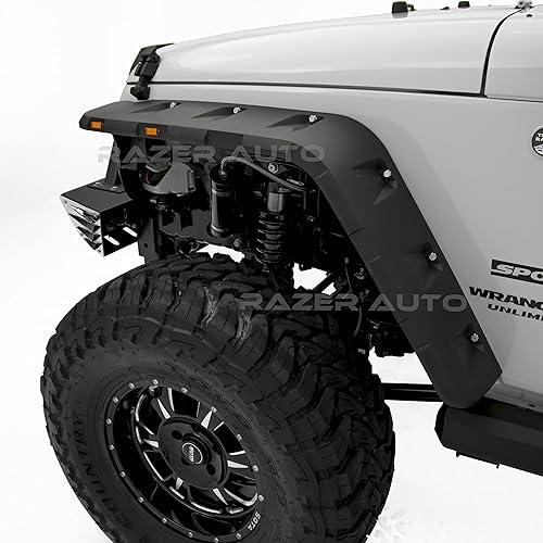 Miniatura 3 de Razer Auto Rock Crawler - Estilo de bolsillo con acabado negro liso, remache delantero+trasero, 4 guardabarros con 10 luces LED laterales (negro