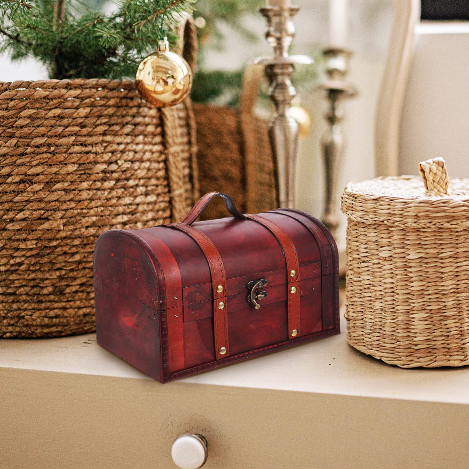 Amazon.com: IMIKEYA Box Retro Wooden Box Decorative Small