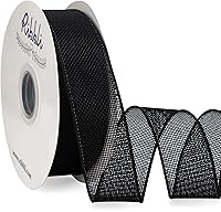 Vista 30 de Ribbli - Cinta de arpillera blanca con alambre, 1 pulgada x 20 yardas continuas, cinta blanca con alambre para coronas, arcos grandes, decoración