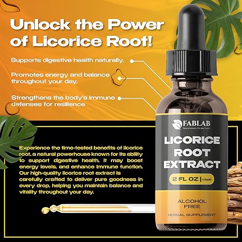 Miniatura 8 de Extracto de raíz de regaliz  Apoyo inmunológico a base de hierbas suplemento orgánico de extracto de glabra para la digestión restaurar la salud