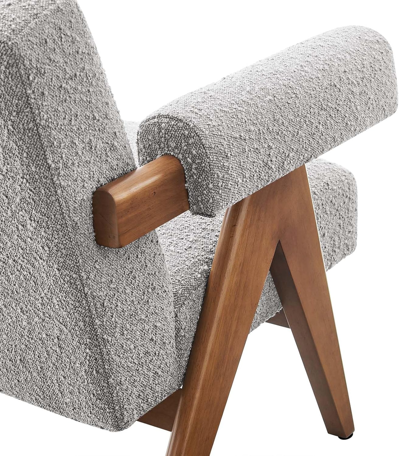 Modway EEI-6502-LGR Lyra Boucle Fabric Armchair, Light Gray