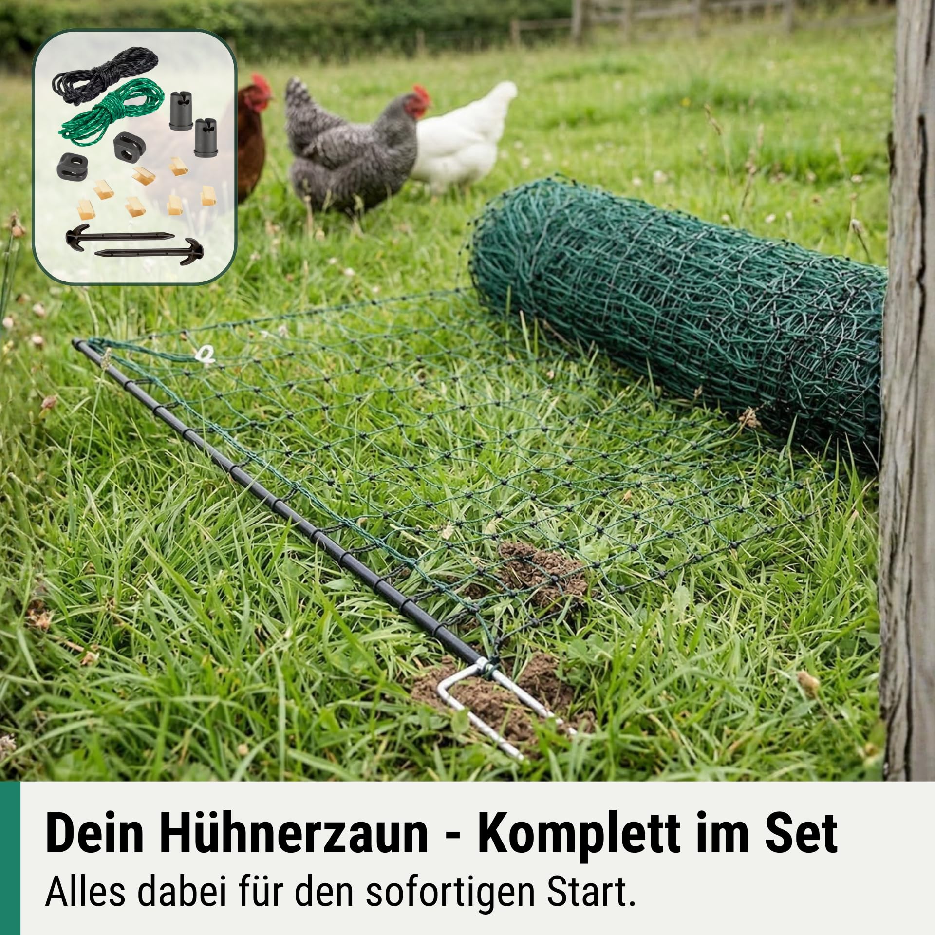 Agrarzone Geflügelnetz mit Strom 25m x 106cm Hühnerzaun Weidezaun Hühner | Hühnerzaun, Doppelspitze, Steckzaun, Hühner, Geflügel