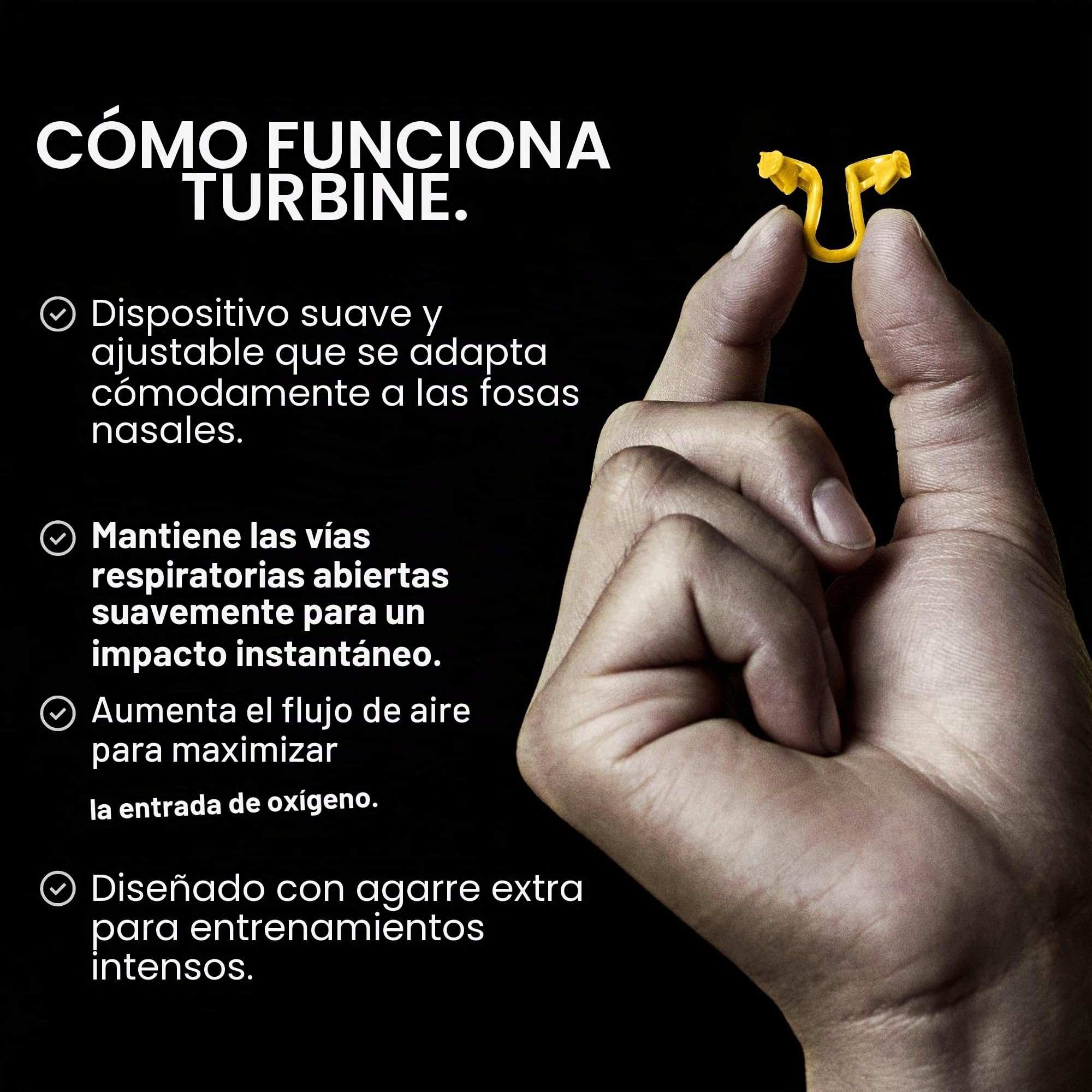 RhinoMed Turbine Lote de 3 Pinza nasales de Ayuda a la respiración, Pack básico
